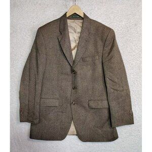 Lauren Ralph Lauren Men's Blazer Jacket Size 40R 100% Wool Brown Made In Canada